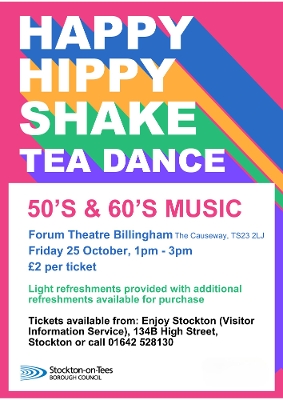 Happy hippy shake tea dance 25 October 2024